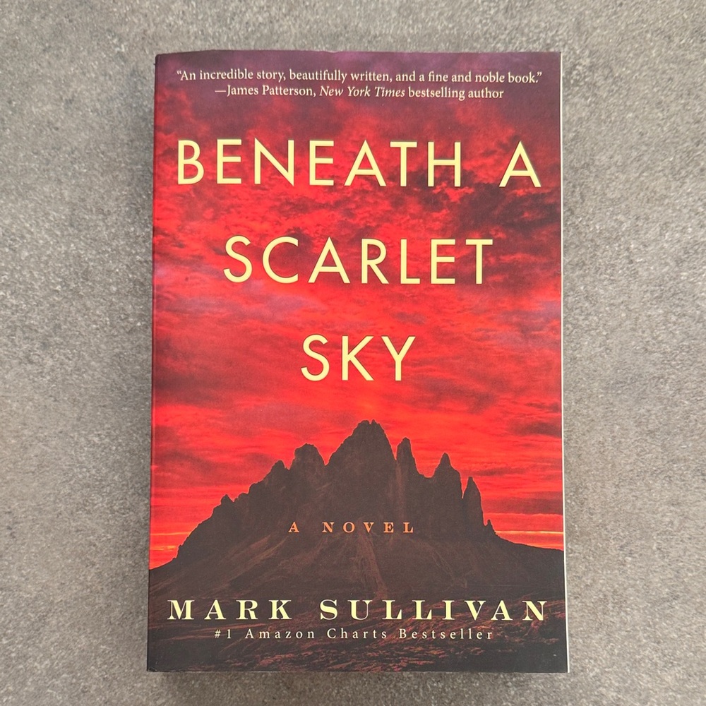 NEW Beneath a Scarlet Sky Mark Sullivan Trade Paperback Book Historical Fiction